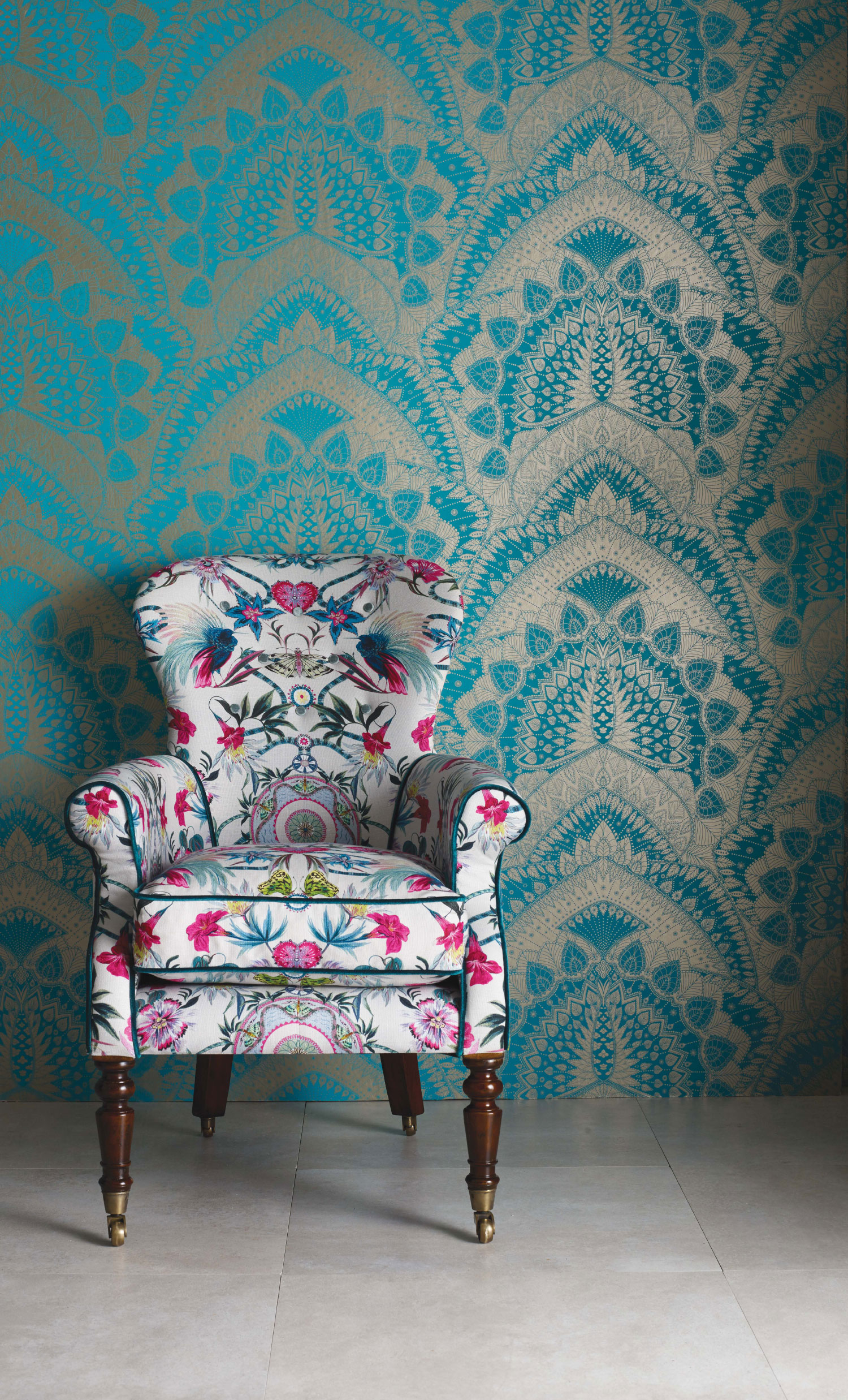 Matthew Williamson Skyes Garden Mint Wallpaper Mural  Captivate Interiors